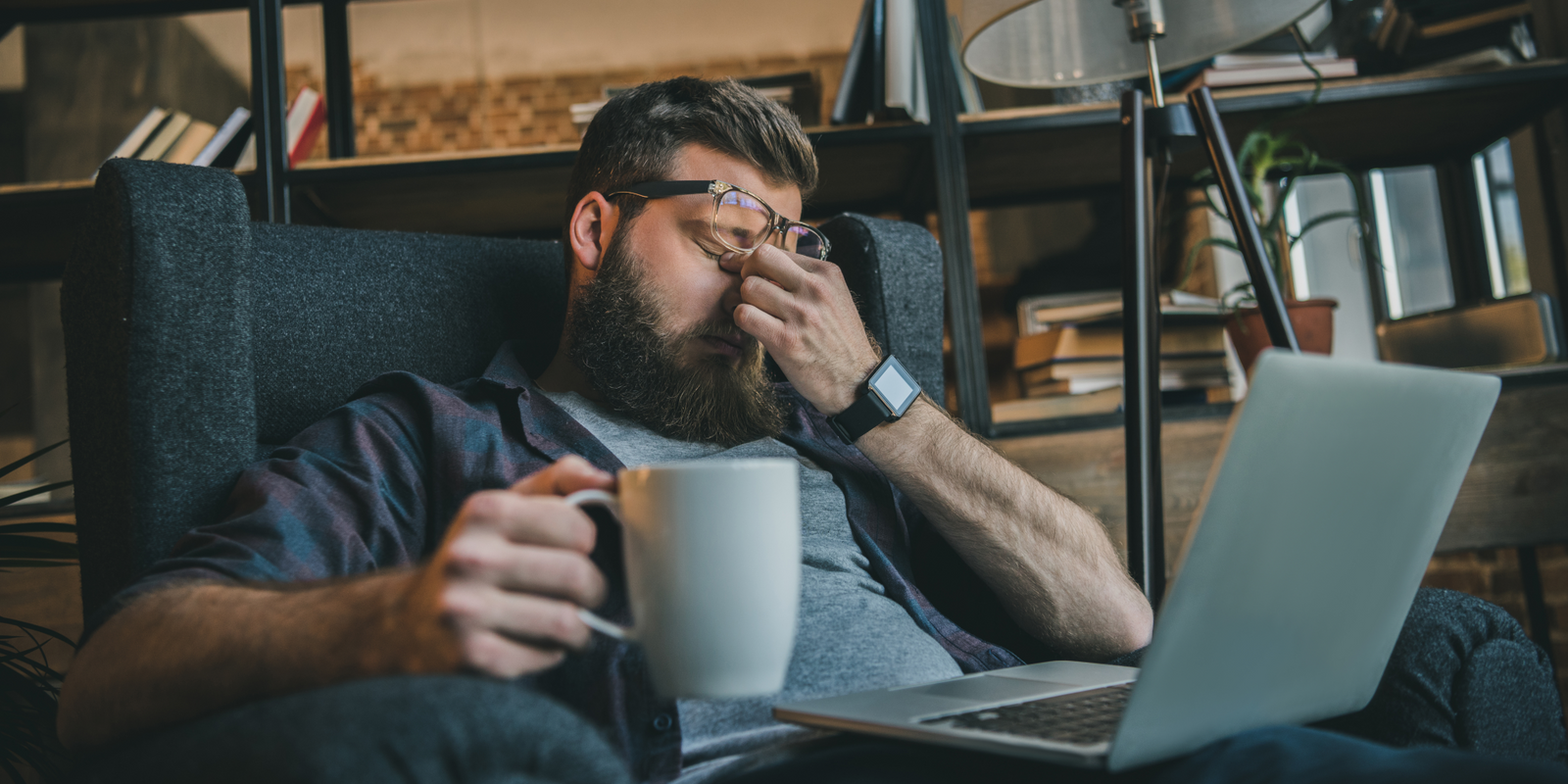 Man shows signs of burnout