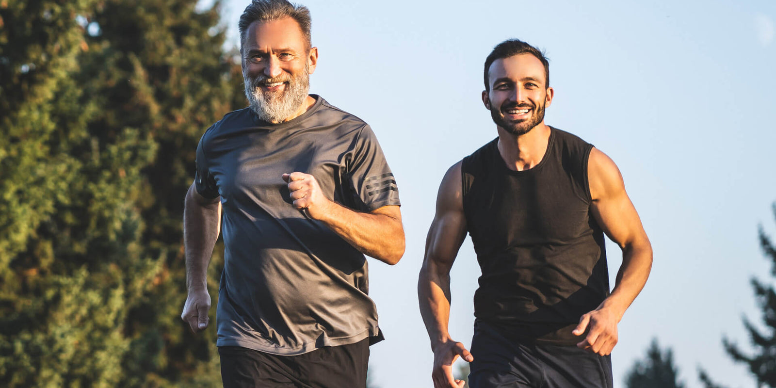 men running to boost energy levels naturally